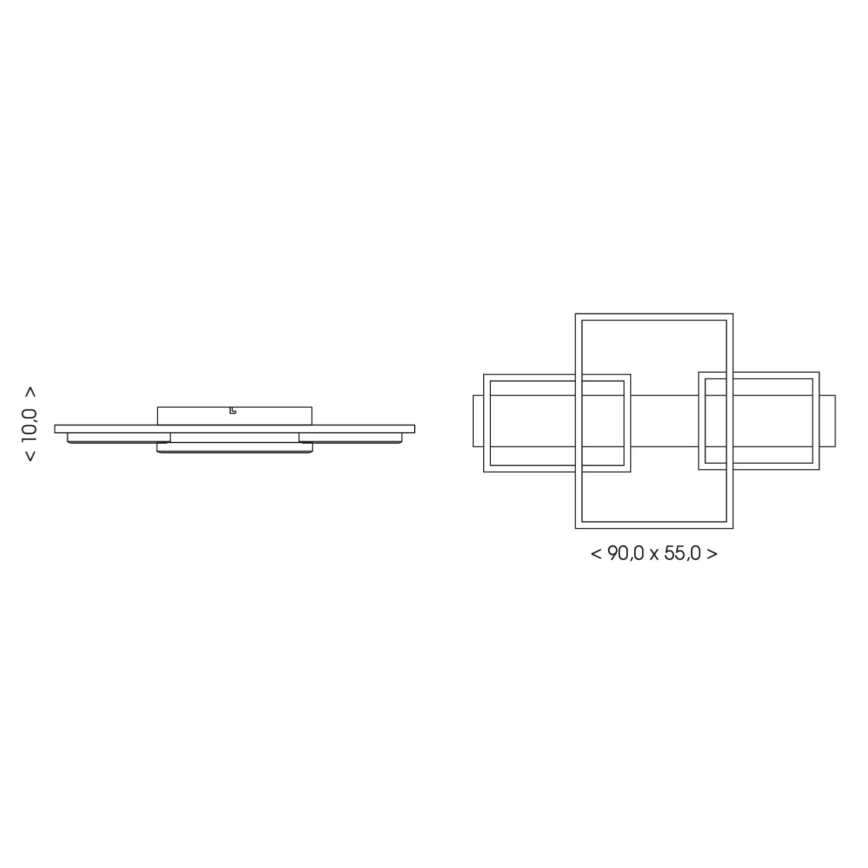BRILAGI - LED stropné svietidlo PLANK LED/35W/230V 4000K 55x90 cm drevo