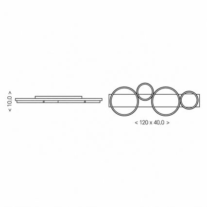 BRILAGI - LED Stropné svietidlo PLANK LED/38W/230V 4000K 40x120 cm drevo