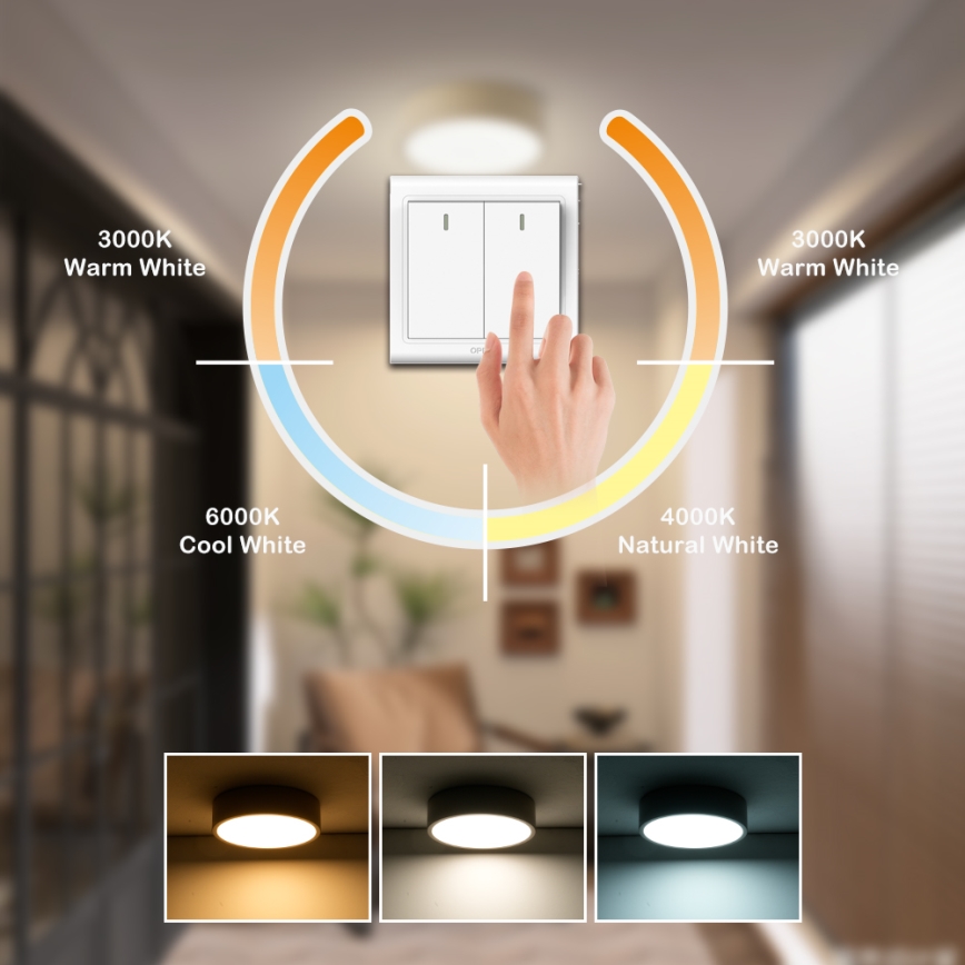 Brilagi - LED Stropné svietidlo POOL LED/18W/230V 3000/4500/6000K pr. 20 cm béžová