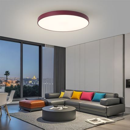 Brilagi - LED stropné svietidlo POOL LED/100W/230V 3000/4000/6000K Ø 80 cm bordové