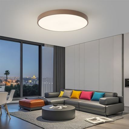 Brilagi - LED stropné svietidlo POOL LED/100W/230V 3000/4000/6000K priemer 80 cm hnedé