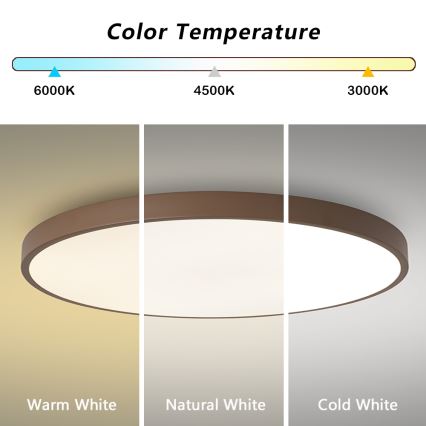 Brilagi - LED stropné svietidlo POOL LED/100W/230V 3000/4000/6000K priemer 80 cm hnedé