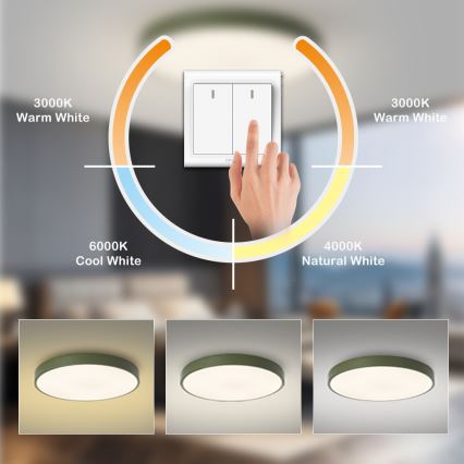 Brilagi - LED stropné svietidlo POOL LED/100W/230V 3000/4000/6000K pr. 80 cm zelené