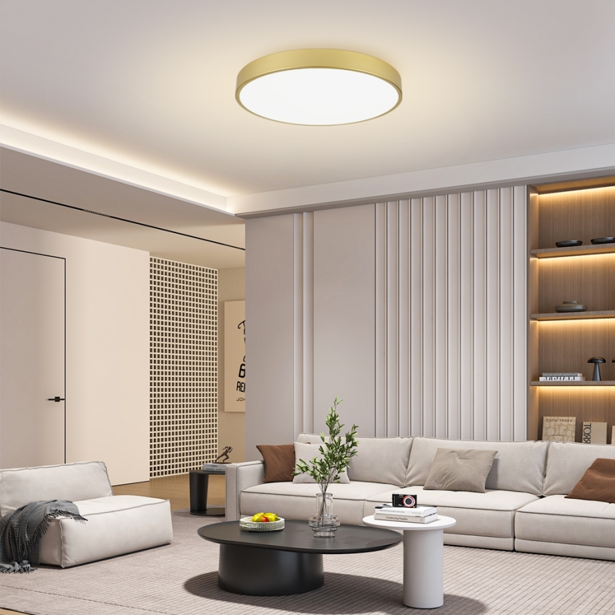 Brilagi - LED stropné svietidlo POOL LED/100W/230V 3000/4000/6000K pr. 80 cm zlaté