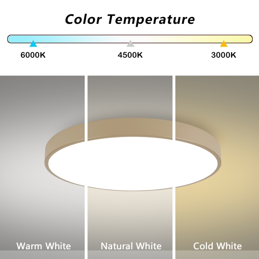 Brilagi - LED stropné svietidlo POOL LED/100W/230V 3000/4500/6000K priemer 80 cm béžové