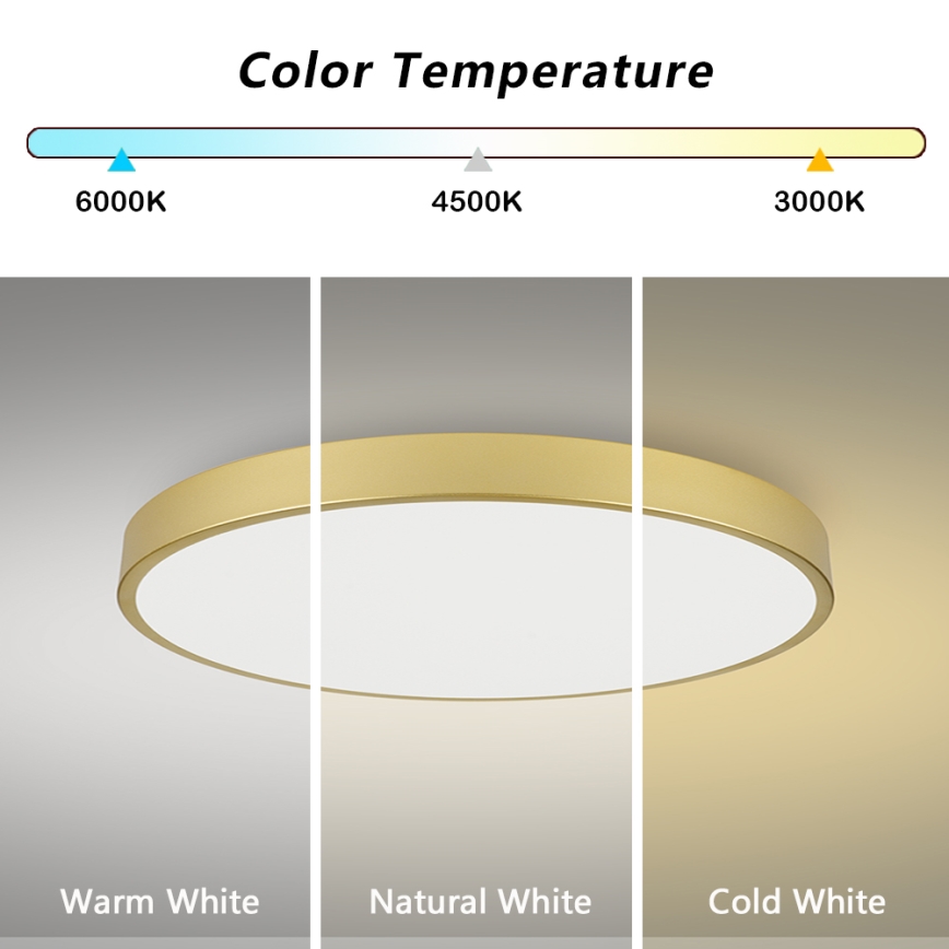 Brilagi - LED stropné svietidlo POOL LED/128W/230V 3000/4000/6000K pr. 100 cm zlaté