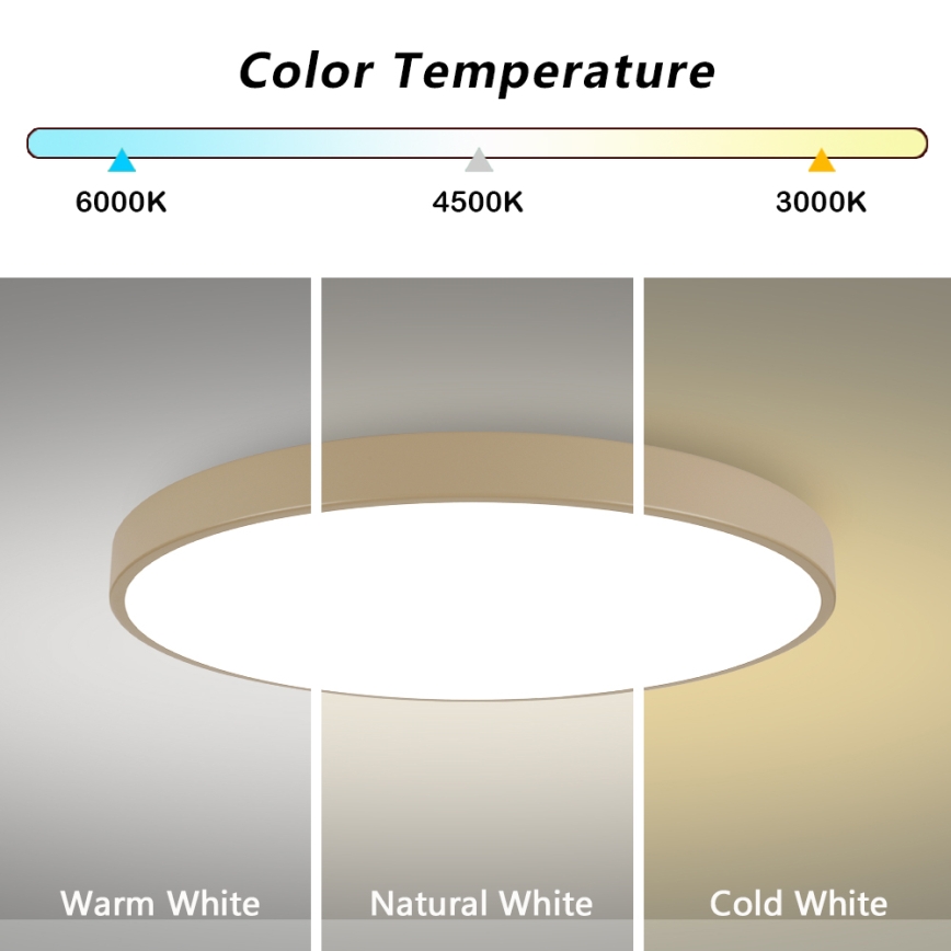 Brilagi - LED stropné svietidlo POOL LED/128W/230V 3000/4500/6000K priemer 100 cm béžové