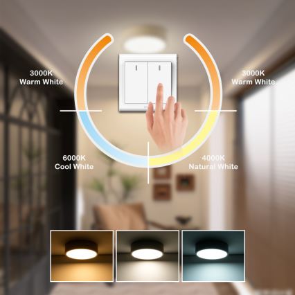 Brilagi - LED stropné svietidlo POOL LED/18W/230V 3000/4000/6000K pr. 20 cm béžové