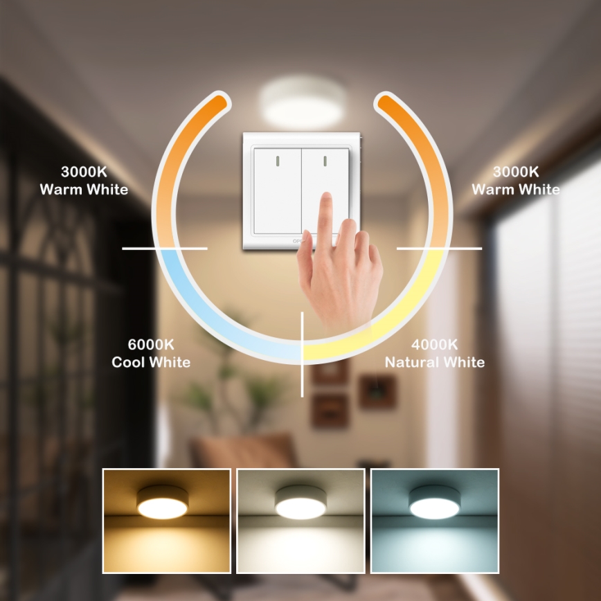 Brilagi - LED stropné svietidlo POOL LED/18W/230V 3000/4500/6000K pr. 20 cm biele