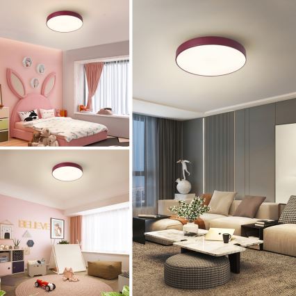 Brilagi - LED stropné svietidlo POOL LED/36W/230V 3000/4000/6000K, priemer 30 cm, bordové
