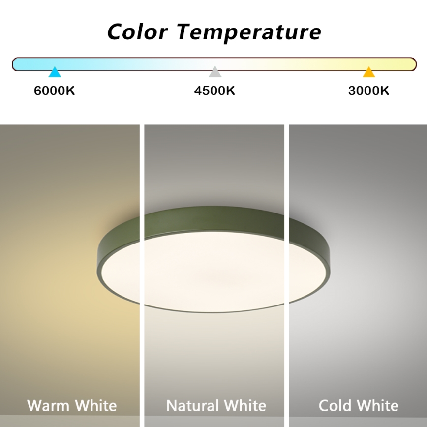 Brilagi - LED stropné svietidlo POOL LED/36W/230V 3000/4000/6000K priemer 30 cm zelené