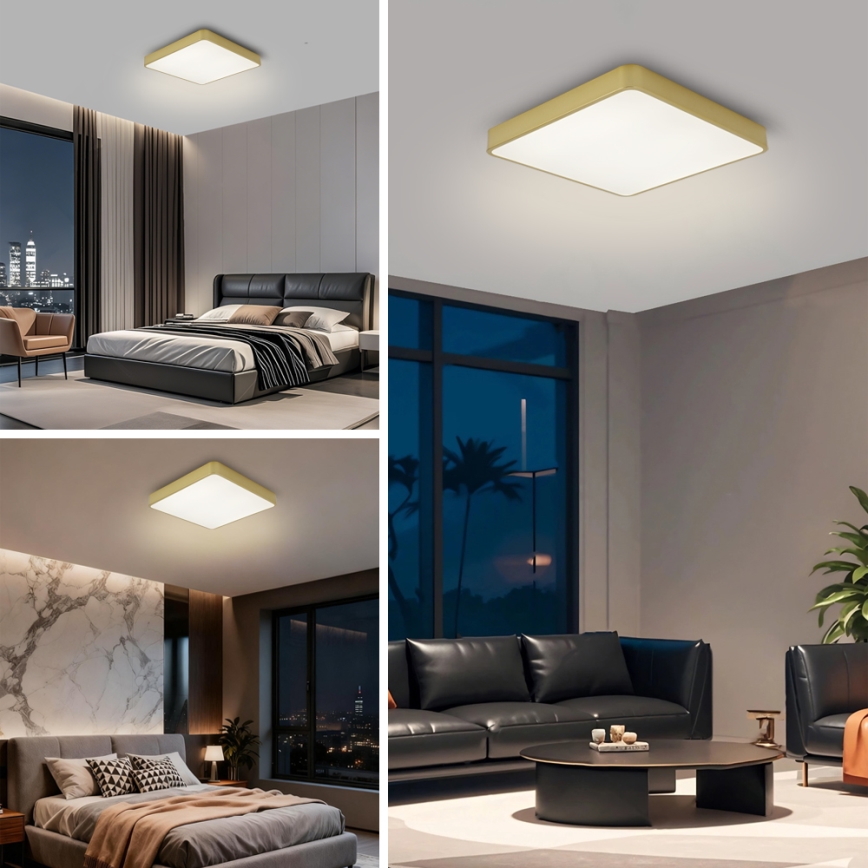 Brilagi - LED stropné svietidlo POOL LED/36W/230V 3000/4000/6000K 40x40 cm zlaté