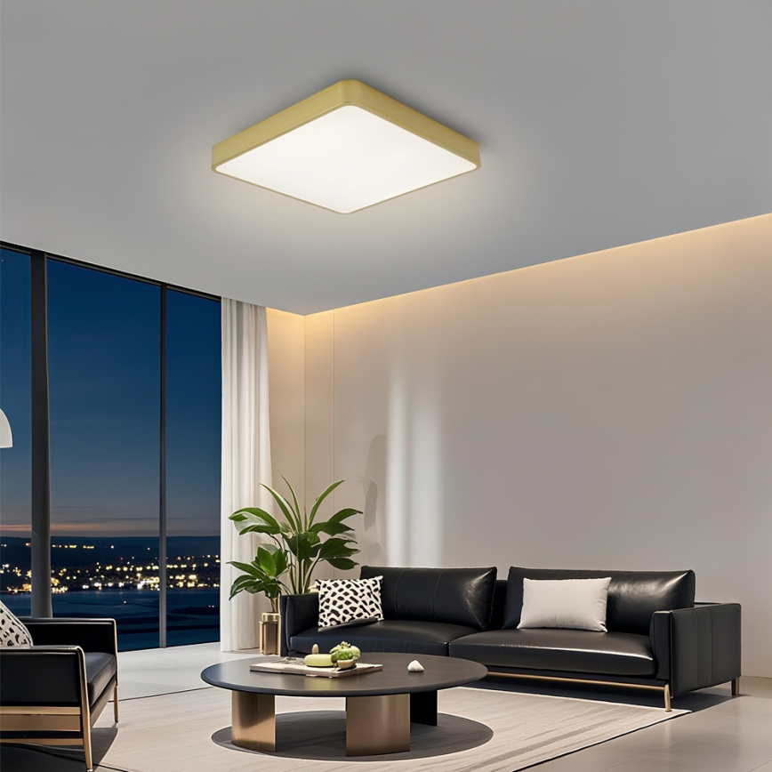 Brilagi - LED stropné svietidlo POOL LED/36W/230V 3000/4000/6000K 40x40 cm zlaté
