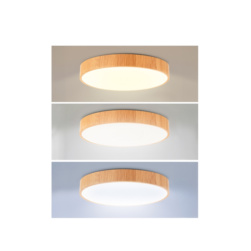 Brilagi - LED stropné svietidlo POOL LED/36W/230V 3000/4000/6000K pr. 30 cm dekor dreva