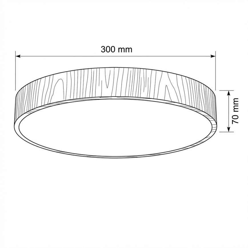 Brilagi - LED stropné svietidlo POOL LED/36W/230V 3000/4000/6000K pr. 30 cm dekor dreva