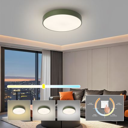 Brilagi - LED Stropné svietidlo POOL LED/48W/230V 3000/4000/6000K Ø 40 cm zelené