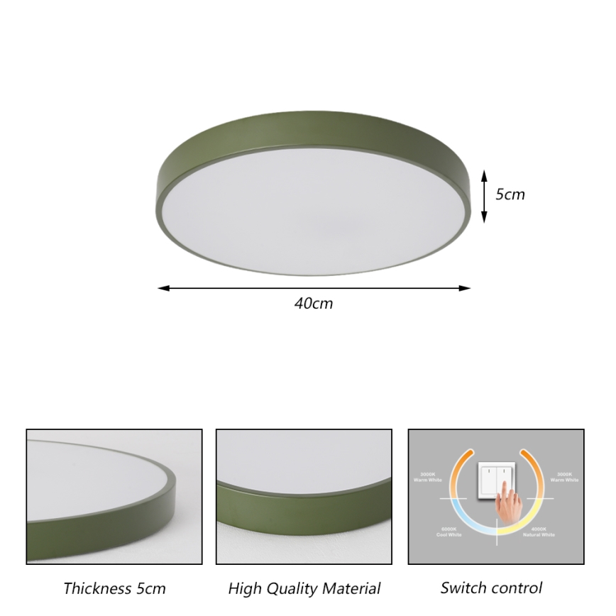 Brilagi - LED Stropné svietidlo POOL LED/48W/230V 3000/4000/6000K Ø 40 cm zelené