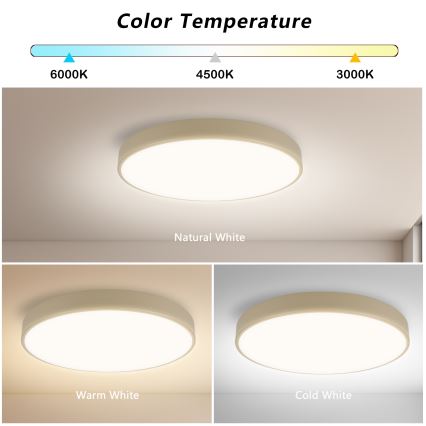 Brilagi - LED stropné svietidlo POOL LED/48W/230V 3000/4000/6000K pr. 40 cm béžové