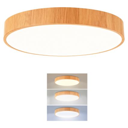 Brilagi - LED stropné svietidlo POOL LED/48W/230V 3000/4000/6000K pr. 40 cm dekor dreva