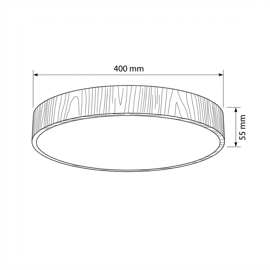 Brilagi - LED stropné svietidlo POOL LED/48W/230V 3000/4000/6000K pr. 40 cm dekor dreva