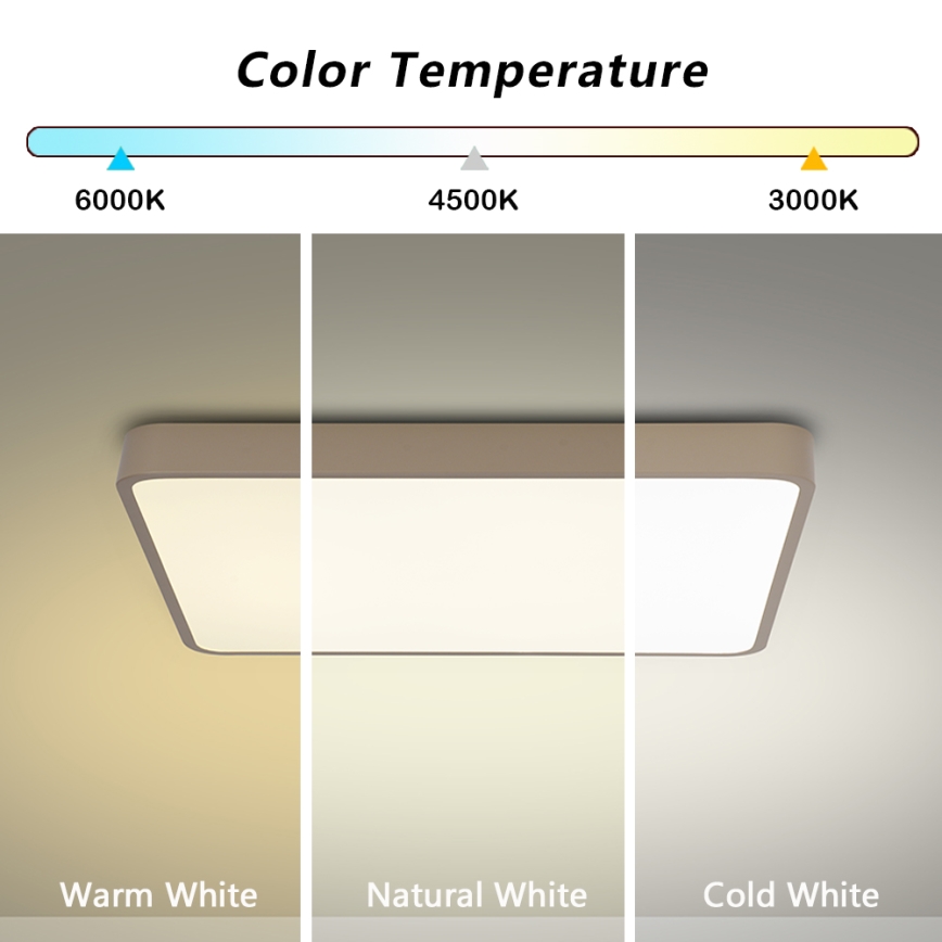 Brilagi - LED stropné svietidlo POOL LED/48W/230V 3000/4500/6000K 50x50 cm béžové