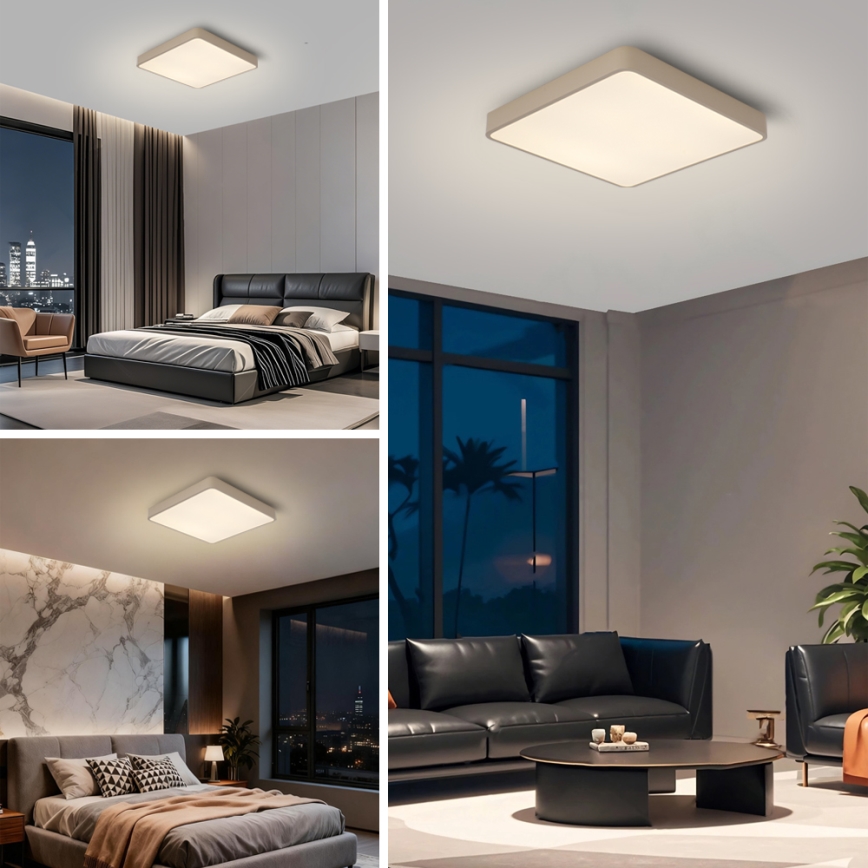 Brilagi - LED stropné svietidlo POOL LED/48W/230V 3000/4500/6000K 50x50 cm béžové