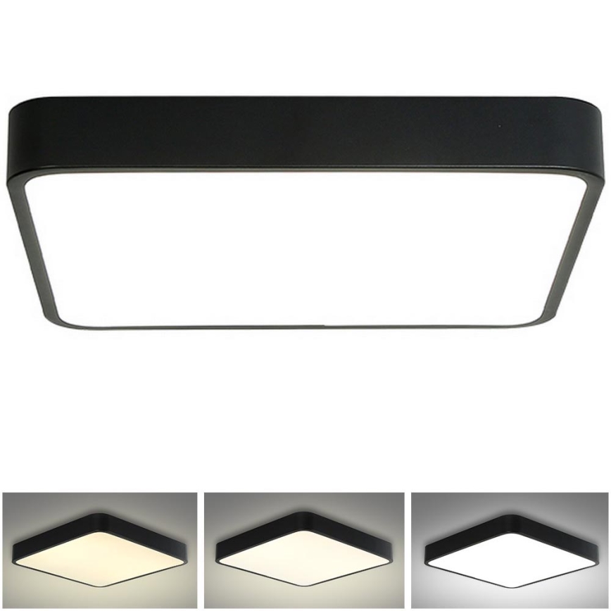 Brilagi - LED Stropné svietidlo POOL LED/48W/230V 3000/4500/6000K 50x50 cm čierna