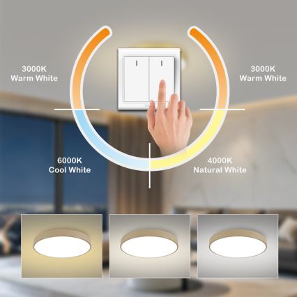 Brilagi - LED stropné svietidlo POOL LED/60W/230V 3000/4500/6000K pr. 60 cm béžová