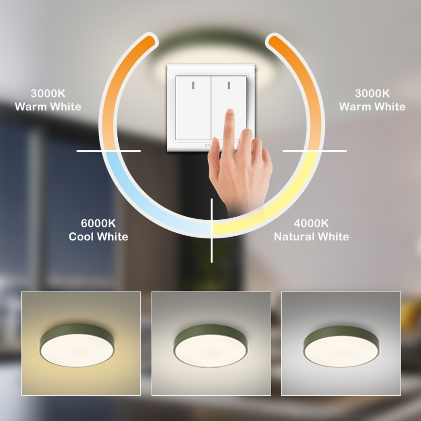 Brilagi - LED stropné svietidlo POOL LED/60W/230V 3000/4000/6000K priemer 50 cm zelené