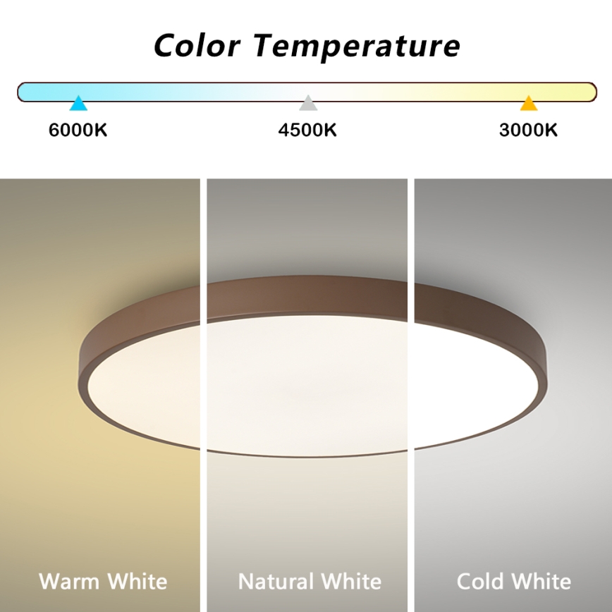 Brilagi - LED stropné svietidlo POOL LED/60W/230V 3000/4000/6000K pr. 60 cm hnedé