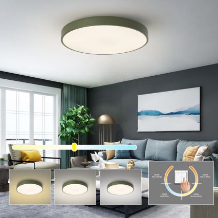 Brilagi - LED stropné svietidlo POOL LED/60W/230V 3000/4000/6000K priem. 60 cm zelené