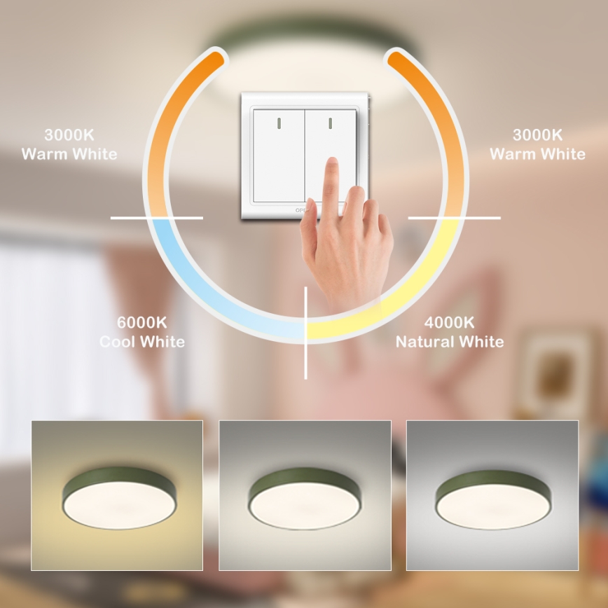 Brilagi - LED stropné svietidlo POOL LED/60W/230V 3000/4000/6000K priem. 60 cm zelené