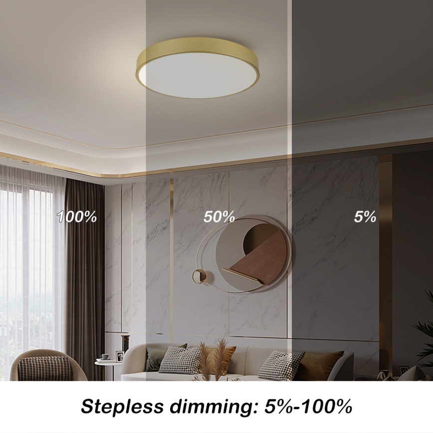 Brilagi - LED stropné svietidlo POOL LED/60W/230V 3000/4000/6000K pr. 60 cm zlaté