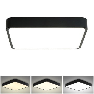 Brilagi - LED Stropné svietidlo POOL SQUARE LED/36W/230V 3000/4500/6000K 40x40 cm čierna