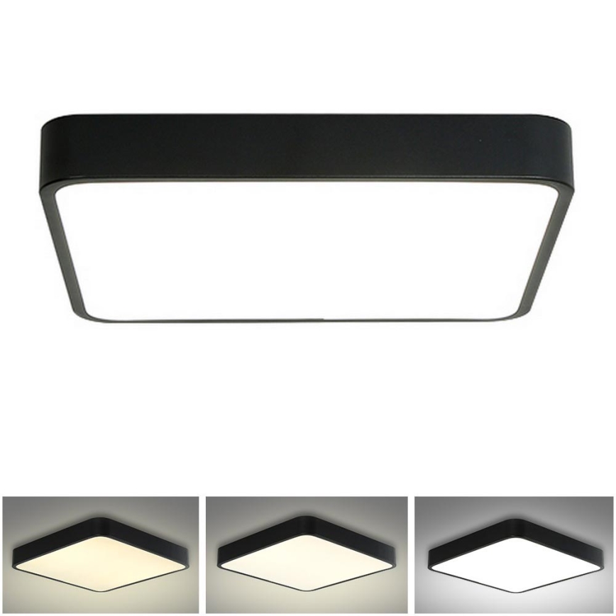 Brilagi - LED Stropné svietidlo POOL SQUARE LED/36W/230V 3000/4500/6000K 40x40 cm čierna