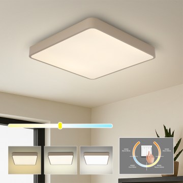 BRILAGI - LED stropné svietidlo POOL SQUARE LED/48W/230V 3000/4000/6000K 50x50 cm béžová