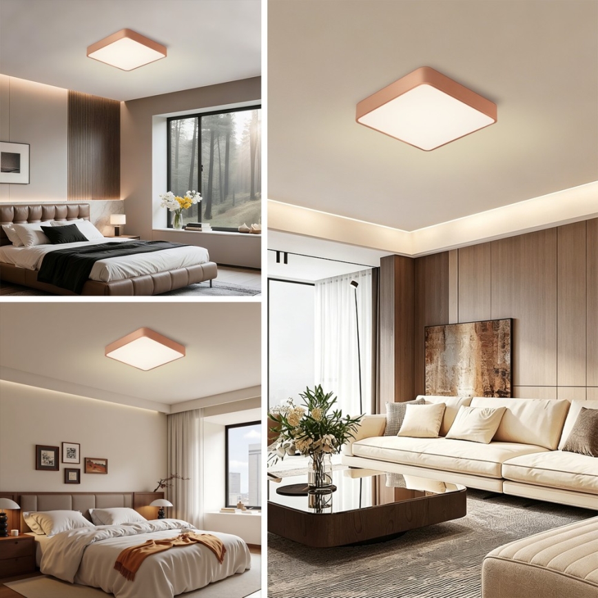 BRILAGI - LED stropné svietidlo POOL SQUARE LED/48W/230V 3000/4000/6000K 50x50 cm bronzové