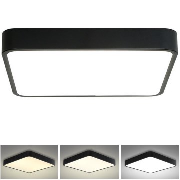 Brilagi - LED Stropné svietidlo POOL SQUARE LED/48W/230V 3000/4500/6000K 50x50 cm čierna