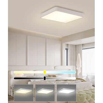 Brilagi - LED stropné svietidlo POOL SQUARE LED/48W/230V 3000/4500/6000K 50x50 cm biele