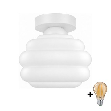 BRILAGI - LED Stropné svietidlo RETRO GLASS 1xE27/60W/230V pr. 20 cm biela/biela