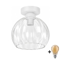 BRILAGI - LED Stropné svietidlo RETRO GLASS 1xE27/60W/230V pr. 25 cm biela/priehľadná