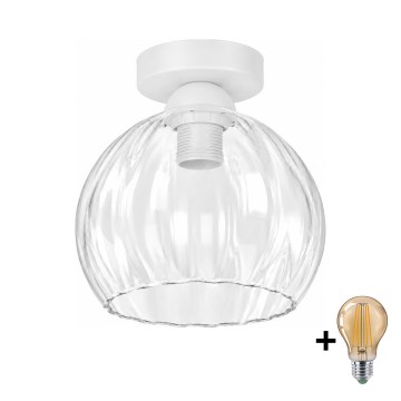 BRILAGI - LED Stropné svietidlo RETRO GLASS 1xE27/60W/230V pr. 25 cm biela/priehľadná