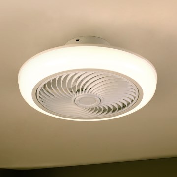 Brilagi - LED Stropné svietidlo s ventilátorom LED/30W/230V 3000-6500K biele + diaľkové ovládanie