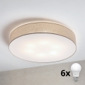 Brilagi - LED stropné svietidlo SIRIJA 6xE27/15W/230V priemer 80 cm béžové