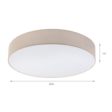 Brilagi - LED stropné svietidlo SIRIJA 6xE27/60W/230V, priemer 80 cm, béžové