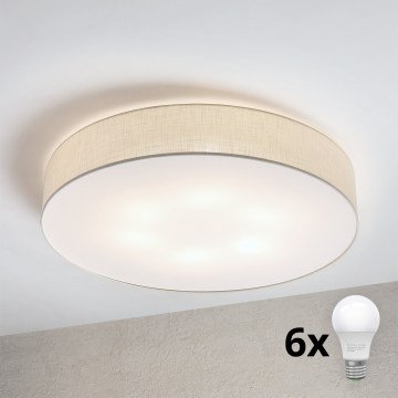 Brilagi - LED stropné svietidlo SIRIJA 6xE27/60W/230V priemer 80 cm krémová