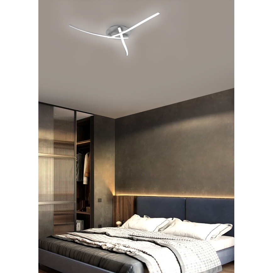 Brilagi - LED stropné svietidlo STRIPES LED/24W/230V priemer 64 cm strieborné
