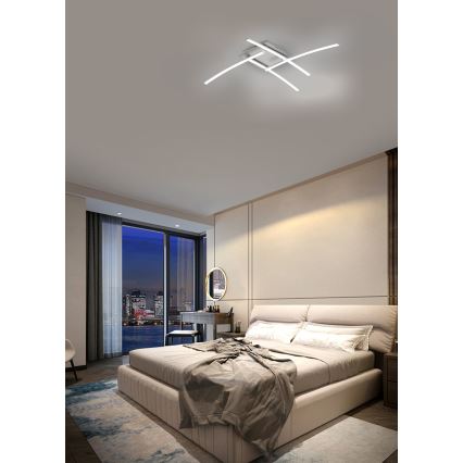 Brilagi - LED stropné svietidlo STRIPES LED/32W/230V 69x69 cm strieborné