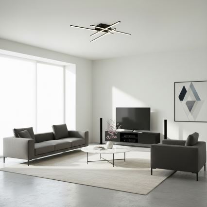 Brilagi - LED Stropné svietidlo STRIPES LED/37W/230V 68x68 cm čierna