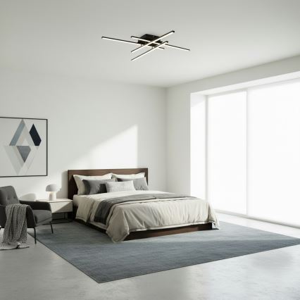 Brilagi - LED Stropné svietidlo STRIPES LED/37W/230V 68x68 cm čierna